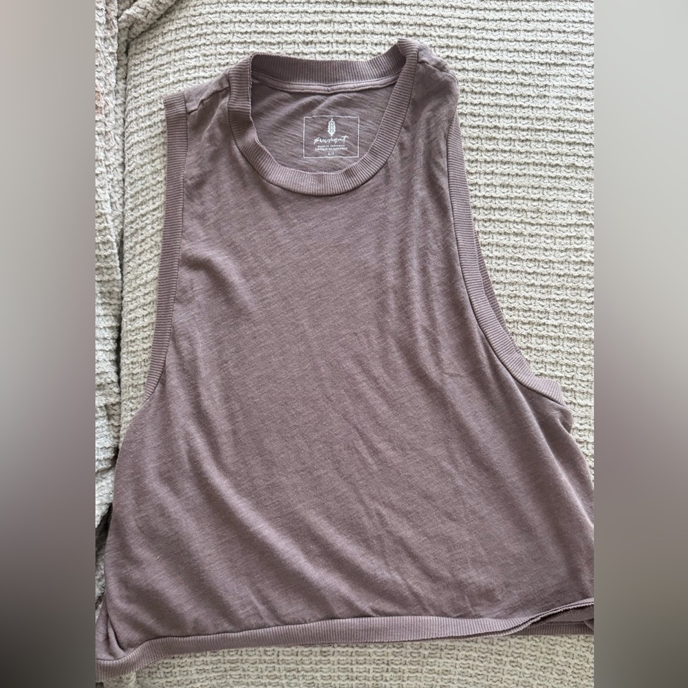 FP Movement by Free People Dusty Mauve Scoop Neck Tank (fits up to large)